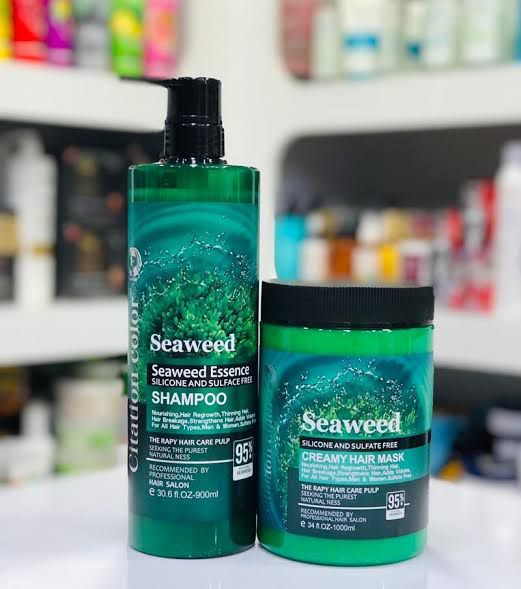 تصویر شامپو و ماسک جلبک دریایی برزیلی برند سوید Seaweed