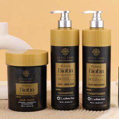 تصویر شامپو و ماسک تری استایل بیوتین انگلستان اورجینال قیمت دو عددی Biotin try style